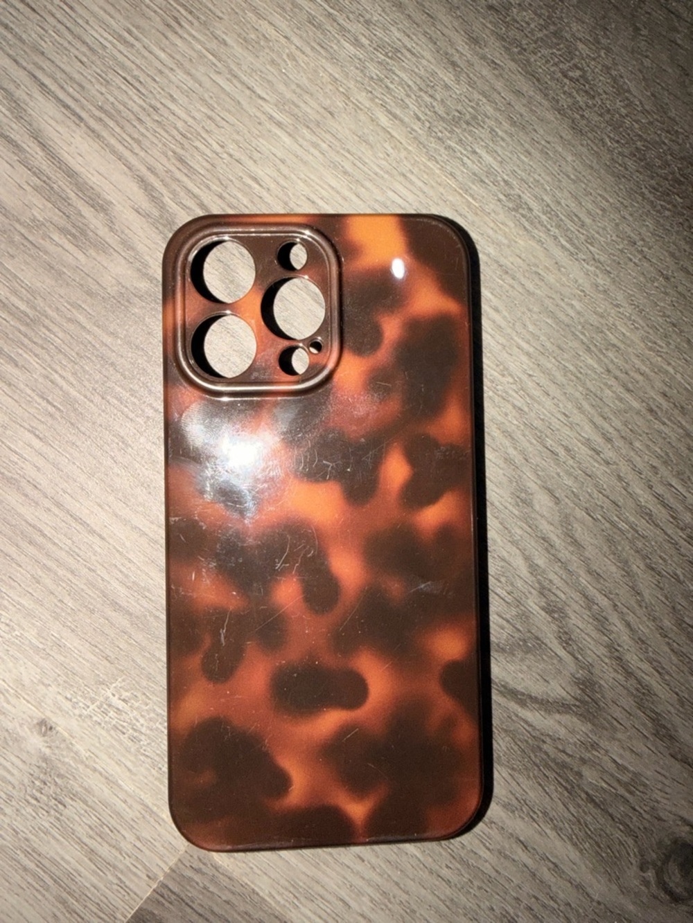 Tortoiseshell Pattern Protective Phone Case - Brown